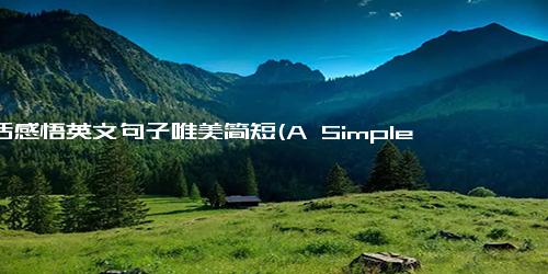 生活感悟英文句子唯美简短(A Simple Life is a Beautiful Life - Beauty in Simplicity Life True Delight)